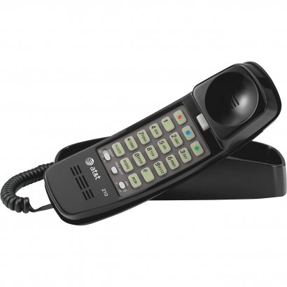 AT&T Corded TrimLine Lighted Keypad Phone 210-BK