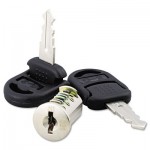 ALEVA501111 Core Removable Lock and Key Set, Silver, Two Keys/Set ALEVA501111
