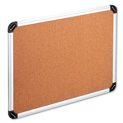 UNV43714 Cork Board with Aluminum Frame, 48 x 36, Natural, Silver Frame UNV43714