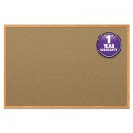 Mead Cork Bulletin Board, 48 x 36, Oak Frame MEA85367