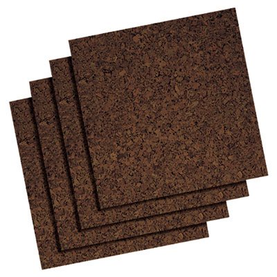 Quartet 15050Q Cork Panel Bulletin Board, Brown, 12 x 12, 4 Panels/Pack QRT101