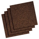 Quartet 15050Q Cork Panel Bulletin Board, Brown, 12 x 12, 4 Panels/Pack QRT101