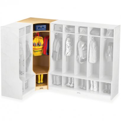 Jonti-Craft Corner Coat Locker with Step 6686JC