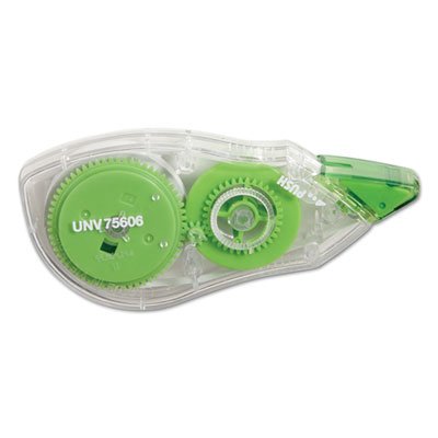 UNV75606 Correction Tape with Two-Way Dispenser, Non-Refillable, 1/5" x 315", 6/Box UNV75606