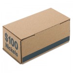 Pm Company Corrugated Cardboard Coin Storage w/Denomination Printed On Side, Blue PMC61005