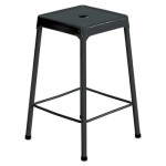 Counter-Height Steel Stool, Black SAF6605BL