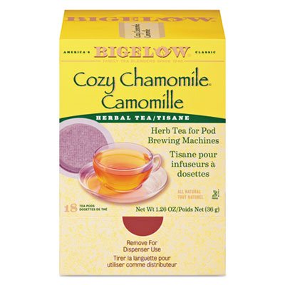 Cozy Chamomile Herbal Tea Pods, 1.90 oz, 18/Box BTC10906