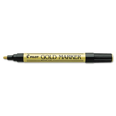 Pilot Creative Art & Crafts Marker, Brush Tip, Permanent, Gold 41700