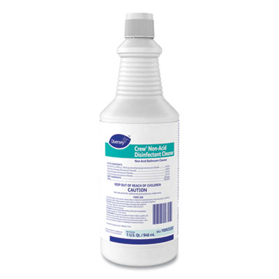 Diversey Crew Neutral Non-Acid Bowl and Bathroom Disinfectant, 32 oz Squeeze Bottle, 12/Carton DVO100925283