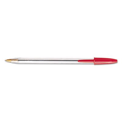 BIC Cristal Xtra Smooth Ballpoint Pen, Red Ink, 1mm, Medium, Dozen BICMS11RD