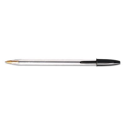 BIC Cristal Xtra Smooth Ballpoint Pen, Black Ink, 1mm, Medium, Dozen BICMS11BK