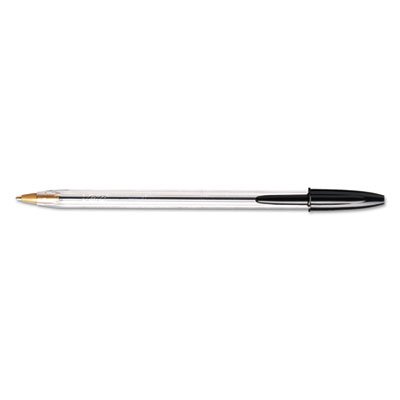 BIC Cristal Xtra Smooth Ballpoint Pen, Black Ink, 1mm, Medium, Dozen BICMS11BK