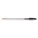 BIC Cristal Xtra Smooth Ballpoint Pen, Black Ink, 1mm, Medium, Dozen BICMS11BK