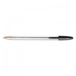 BIC Cristal Xtra Smooth Ballpoint Pen, Black Ink, 1mm, Medium, Dozen BICMS11BK