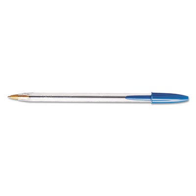 BIC Cristal Xtra Smooth Ballpoint Pen, Blue Ink, 1mm, Medium, Dozen BICMS11BE