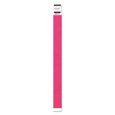 Advantus Crowd Management Wristband, Sequential Numbers, 9 3/4 x 3/4, Neon Pink, 500/PK AVT91121