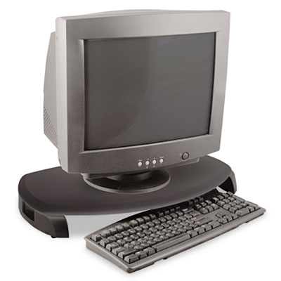 Kantek CRT/LCD Stand with Keyboard Storage, 23" x 13.25" x 3", Black, Supports 80 lbs KTKMS280B