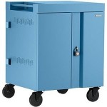 Bretford CUBE Cart AC for Up to 32 Devices w/Back Panel, Sky Paint TVC32PAC-SKY