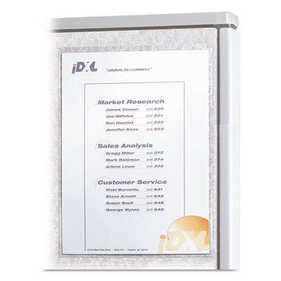C-Line Cubicle Keepers Velcro-Backed Display Holder, 9 13/64 x 11 13/32, Clear, 2/Pack CLI38911