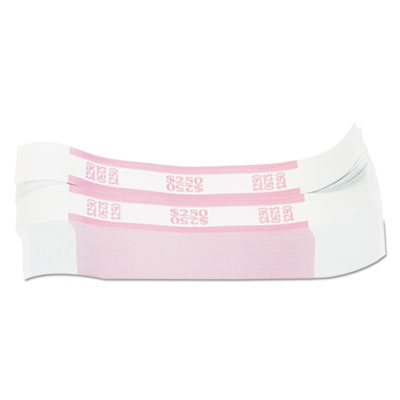 Pap-R Products Currency Straps, Pink, $250 in Dollar Bills, 1000 Bands/Pack CTX400250