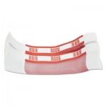 Pap-R Products Currency Straps, Red, $500 in $5 Bills, 1000 Bands/Pack CTX400500