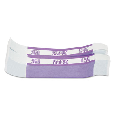 Pap-R Products Currency Straps, Violet, $2,000 in $20 Bills, 1000 Bands/Pack CTX402000