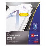 Avery Customizable Print-On Dividers, 5-Tab, Letter AVE11511