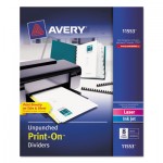 Avery Customizable Print-On Dividers, 8-Tab, Letter, 5 Sets AVE11553