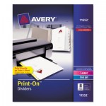 Avery Customizable Print-On Dividers, 8-Tab, Letter, 5 Sets AVE11552