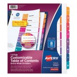 Avery Customizable TOC Ready Index Multicolor Dividers, 8-Tab, Letter AVE11163