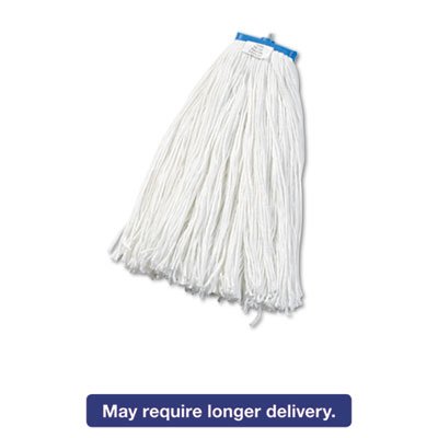 724R Cut-End Lie-Flat Wet Mop Head, Rayon, 24oz, White BWK724REA