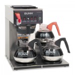 12950.0212 CWTF-3 Three Burner Automatic Coffee Brewer, Stainless Steel, Black BUNCWTF153LP