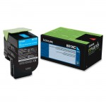 Lexmark Cyan Extra High Yield Return Program Toner Cartridge 80C1XC0