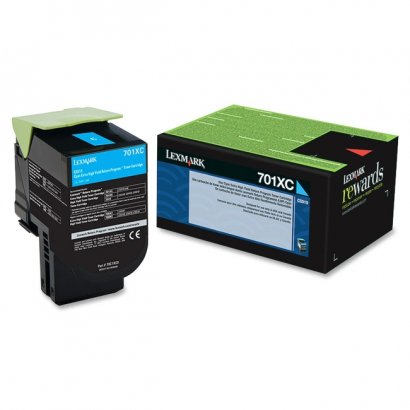 Lexmark Cyan Extra High Yield Return Program Toner Cartridge 70C1XC0