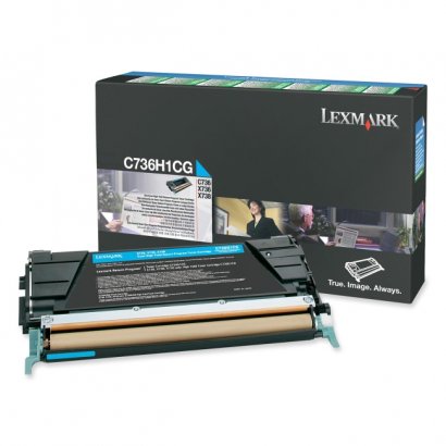 Lexmark Cyan High Yield Return Program Toner Cartridge C736H1CG