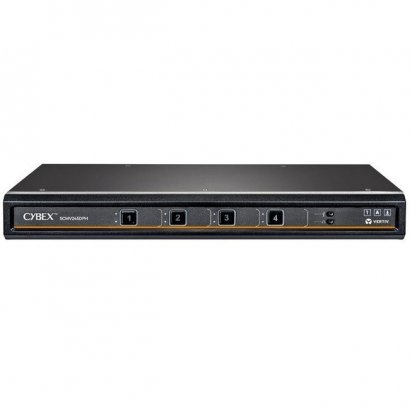 AVOCENT Cybex Secure MultiViewer KVM Switch 4 Port | NIAP Approved | Dual AC SCMV245DPH-400
