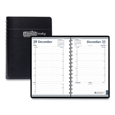 House of Doolittle Daily Appointment Book, 15-Minute Appointments, 8 x 5, Black, 2021 HOD28802