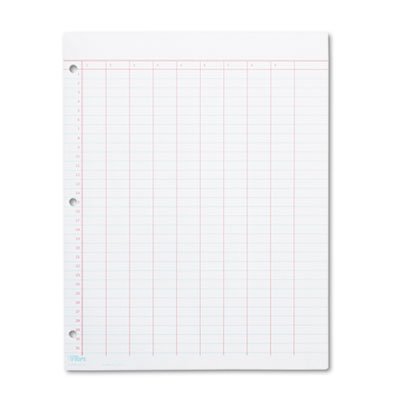 Tops Data Pad w/Numbered Column Headings, 11" x 8 1/2", White, 50 Sheets TOP3619