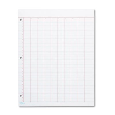 Tops Data Pad w/Numbered Column Headings, 11" x 8 1/2", White, 50 Sheets TOP3619