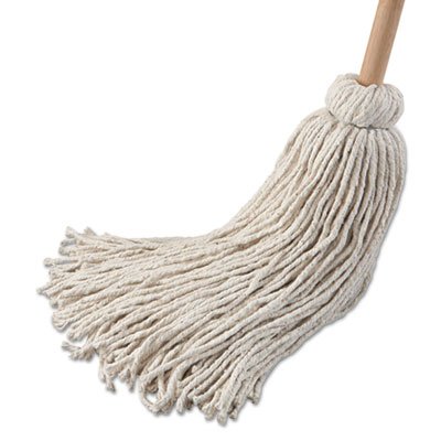 UNS 132C Deck Mop; 54" Wooden Handle, 32 oz Cotton Fiber Head, 6/Pack BWK132C