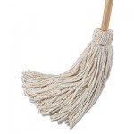 UNS 124C Deck Mop; 54" Wooden Handle, 24oz Cotton Fiber Head, 6/Pack BWK124C