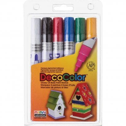 Marvy DecoColor Glossy Oil Base Paint Markers 3006A