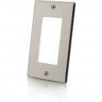 C2G Decora Compatible Cutout Single Gang Wall Plate - Aluminum 41332