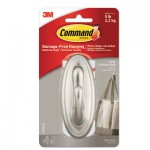 Command 17053BN-ES Decorative Hooks, Traditional, Large, 1 Hook and 2 Strips/Pack MMM17053BNES