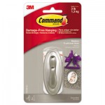 Command 17051BN-ES Decorative Hooks, Traditional, Medium, 1 Hook and 2 Strips/Pack MMM17051BNES