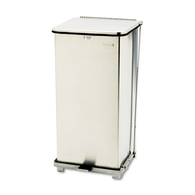 Rubbermaid Commercial FGST24SSPL Defenders Biohazard Step Can, Square, Steel, 13 gal, Stainless Steel RCPST24SSPL