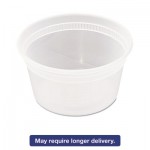 PAC YL2512 DELItainer Microwavable Combo, Clear, 12 oz, 4.55 x 2.45 x 2.45, 240/Carton PCTYL2512