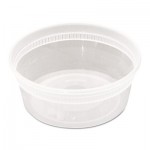 PAC YL2508 DELItainer Microwavable Combo, Clear, 8 oz, 1.13 x 2.8 x 1.33, 240/Carton PCTYL2508