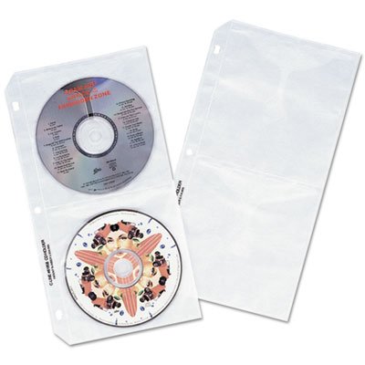 C-Line Deluxe CD Ring Binder Storage Pages, Standard, Stores 4 CDs, 10/PK CLI61958