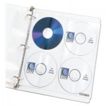 C-Line Deluxe CD Ring Binder Storage Pages, Standard, Stores 8 CDs, 5/PK CLI61948